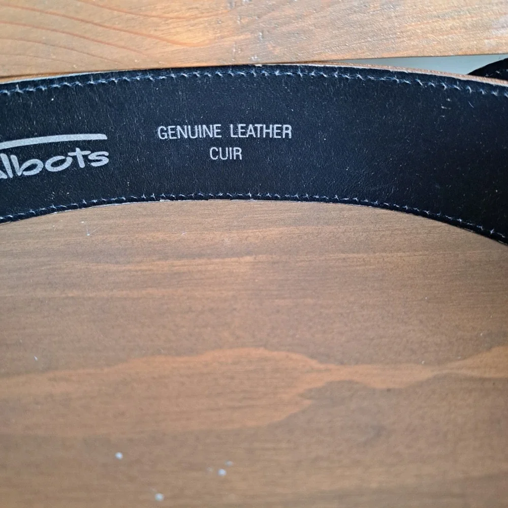 Talbots Women's Leather Belt Beige Size M 41.5 In
